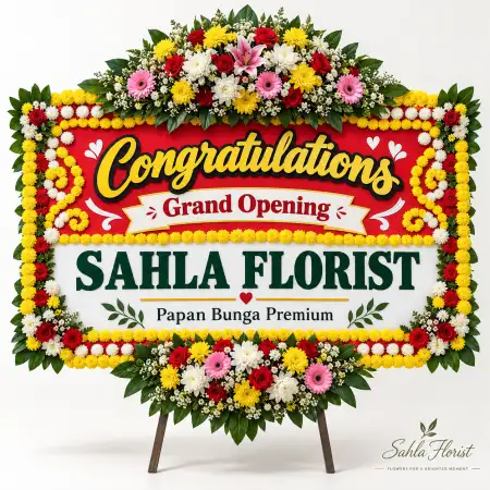 Papan Bunga Ucapan Selamat Wonoasih
