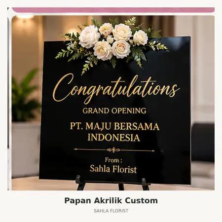 Papan Bunga Akrilik Wonoasih